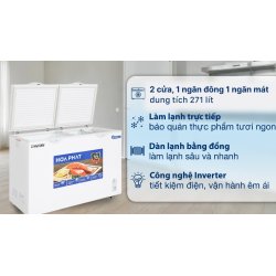 Tủ đông Hòa Phát Inverter 271 Lít HPF BD8271