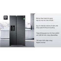 Tủ lạnh Samsung Inverter 635 lít Side By Side RS64R5301B4/SV