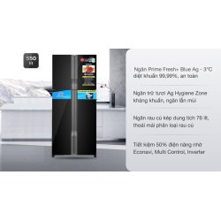 Tủ lạnh Panasonic Inverter 550 lít Multi Door NR-DZ601VGKV