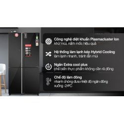 Tủ lạnh Sharp Inverter 572 lít Multi Door SJ-FXP640VG-BK