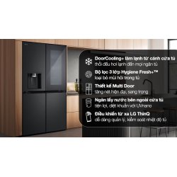 Tủ lạnh LG Inverter 508 lít Multi Door InstaView LFI50BLMAI