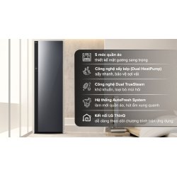 Tủ chăm sóc quần áo thông minh LG Styler Inverter 5 móc SC5GMR80H