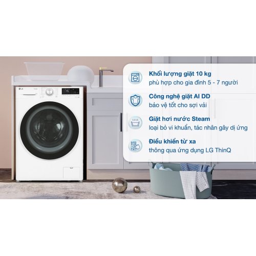 Máy giặt LG AI DD Inverter 10 kg FV1410S4W1 0