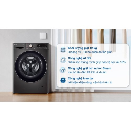 Máy giặt LG AI DD Inverter 12 kg FV1412S3BA 0