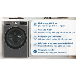 Máy giặt LG AI DD Inverter 10 kg FV1410S4B 0