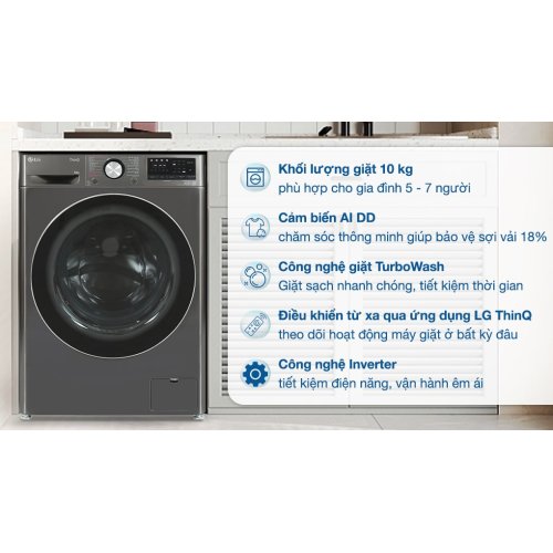 Máy giặt LG AI DD Inverter 10 kg FV1410S4B 0
