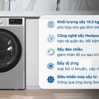 Máy sấy bơm nhiệt LG 10.5 kg DVHP50P