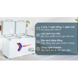 Tủ đông Sanaky Inverter 365 Lít VH-5699W3 0
