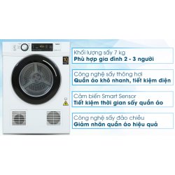 Máy sấy thông hơi Aqua 7 kg AQH-V700FW 0