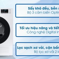 Máy sấy bơm nhiệt Samsung 9 kg DV90TA240AE/SV