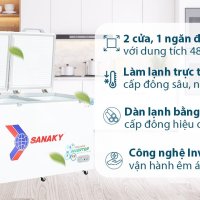 Tủ đông Sanaky Inverter 485 lít VH-6699W3