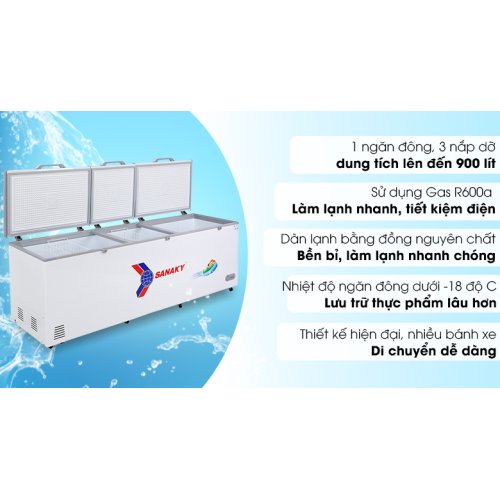 Tủ đông Sanaky 900 lít VH-1199HY 0