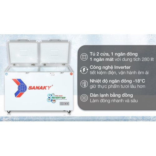 Tủ đông Sanaky Inverter 280 lít TD.VH4099W4K 0