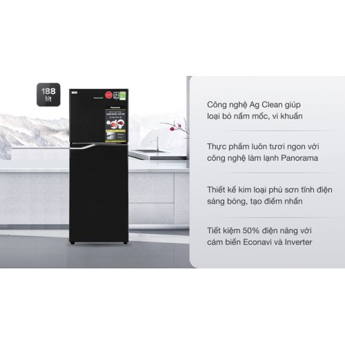 Tủ lạnh Panasonic Inverter 188 lít NR-BA229PKVN 0