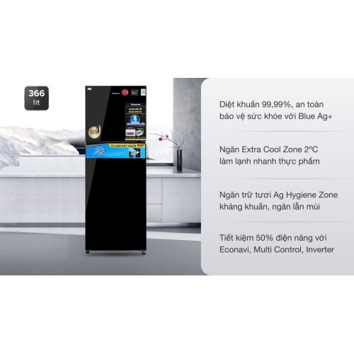 Tủ lạnh Panasonic Inverter 366 lít NR-TL381VGMV 0