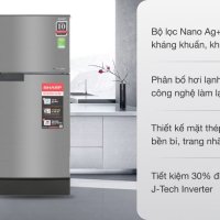 Tủ lạnh Sharp Inverter 150 lít SJ-X176E-SL