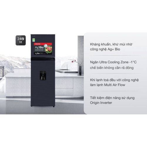 Tủ lạnh Toshiba Inverter 249 lít GR-RT325WE-PMV(06)-MG 0