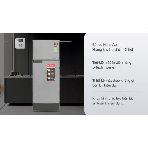 Tủ lạnh Sharp Inverter 165 lít SJ-X196E-DSS 0