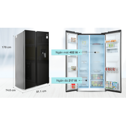 Tủ lạnh Electrolux Inverter 619 lít Side By Side ESE6645A-BVN 2