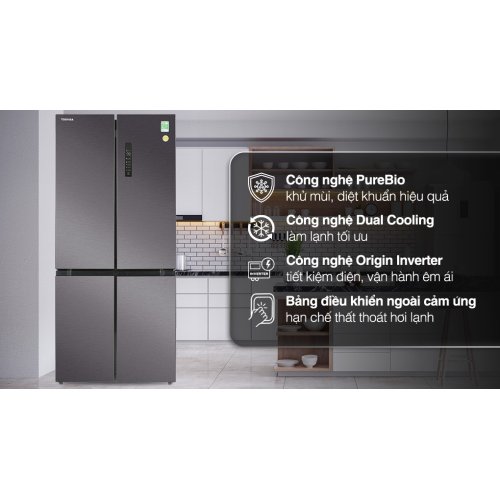 Tủ lạnh Toshiba Inverter 511 lít Multi Door GR-RF610WE-PMV(37)-SG 0