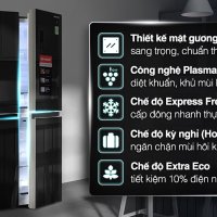 Tủ lạnh Sharp Inverter 401 lít Multi Door SJ-FXP480VG-BK