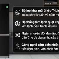 Tủ lạnh Hitachi Inverter 569 lít Multi Door R-WB640VGV0 GBK