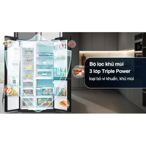 Tủ lạnh Hitachi Inverter 569 lít Side By Side R-MX800GVGV0 GBK 2
