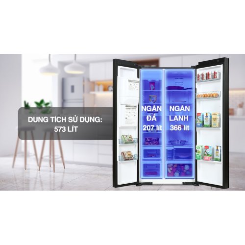 Tủ lạnh Hitachi Inverter 573 lít Side By Side R-SX800GPGV0 GBK 2
