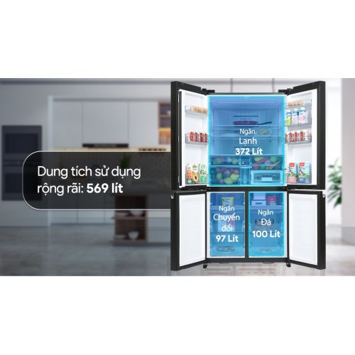Tủ lạnh Hitachi Inverter 569 lít Multi Door R-WB640VGV0 GBK 2