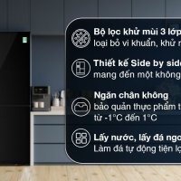 Tủ lạnh Hitachi Inverter 569 lít Side By Side R-MX800GVGV0 GBK