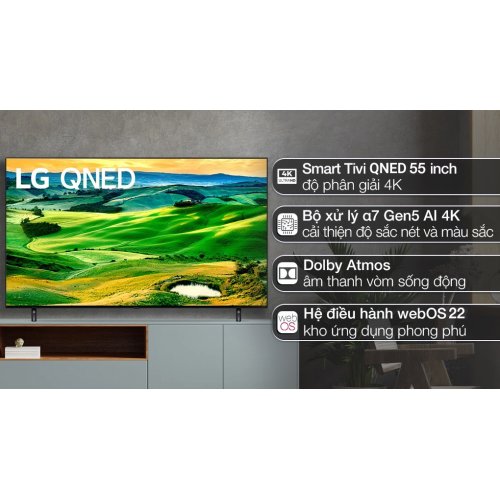 Smart Tivi QNED LG 4K 55 inch 55QNED80SQA 0