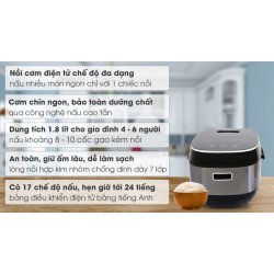 Nồi cơm cao tần Sharp 1.8 lít KS-IH191V-BK 2