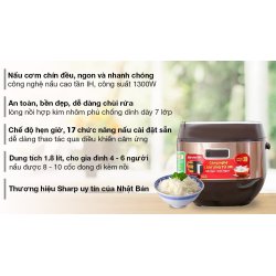 Nồi cơm cao tần Sharp 1.8 lít KS-IH191V-GL 0