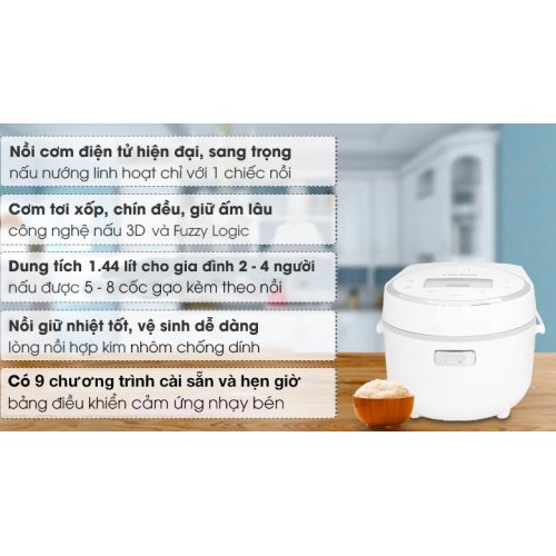 Nồi cơm điện tử Cuckoo 1.44 lít CR-0810F 0