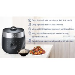 Nồi cơm áp suất cao tần Cuckoo 1.8 lít CRP-LHTR1009F/BKSIVNCV 0