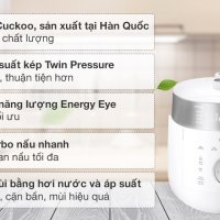 Nồi cơm áp suất cao tần Cuckoo 1.8 lít CRP-LHTR1009F/WHSIVNCV
