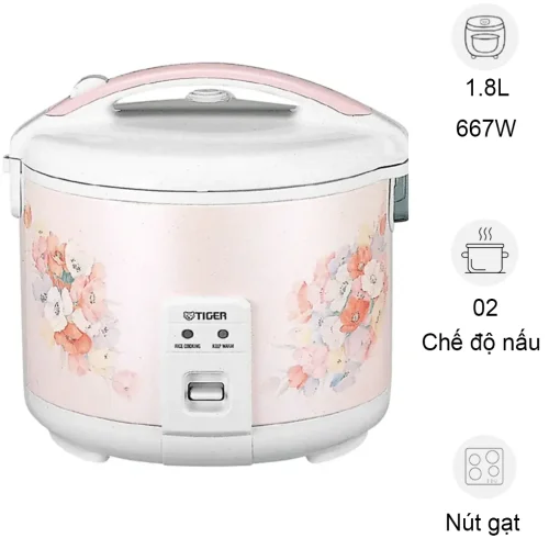 Nồi Cơm Điện Tiger JNP-1803 Hồng - Nhật Bản 0