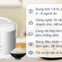 Nồi cơm nắp gài Panasonic 1.8 lít SR-MVN18LRAX