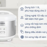 Nồi cơm nắp gài Panasonic 1 lít SR-MVN10LRAX