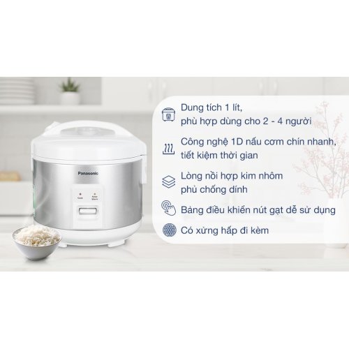 Nồi cơm nắp gài Panasonic 1 lít SR-MVN10LRAX 0