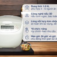 Nồi cơm điện tử Panasonic 1.8 lít SR-CP188NRAM