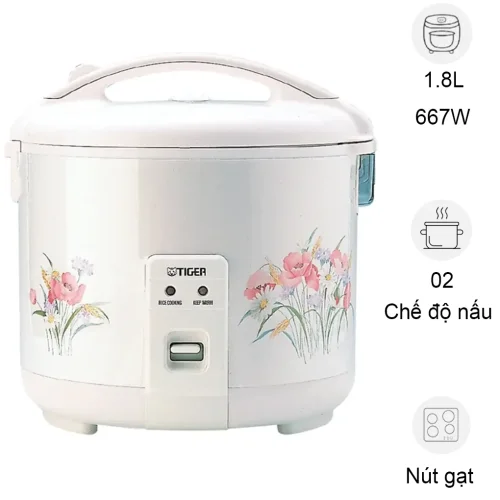 Nồi Cơm Điện Tiger JNP-1803 Trắng - Nhật Bản 0
