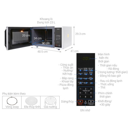 Lò vi sóng có nướng Toshiba ER-SGS23(S1)VN 23 lít 2