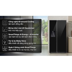Tủ lạnh Samsung Inverter 634 lít Side By Side RS80F65J2BSV 0