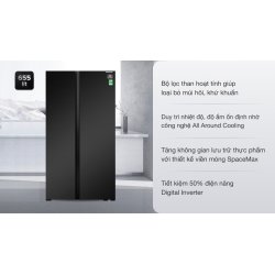 Tủ lạnh Samsung Inverter 655 lít Side By Side RS62R5001B4/SV 0