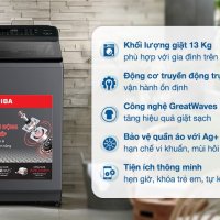 Máy giặt Toshiba Inverter 13 kg AW-T26D1400TV (MG) 2026