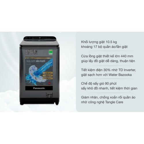 Máy giặt Panasonic Inverter 10.5 Kg NA-FD10AR1BV 0