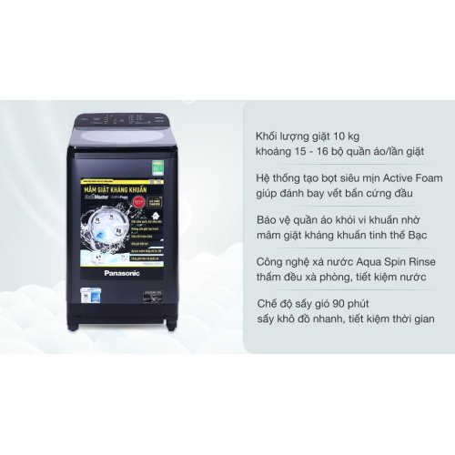 Máy giặt Panasonic 10 Kg NA-F100A9BRV 0