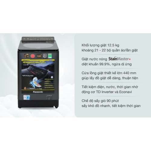 Máy giặt Panasonic Inverter 12.5 Kg NA-FD125V1BV 0