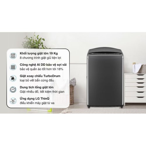 Máy giặt LG AI DD Inverter 19 kg TV2519DV7B 0